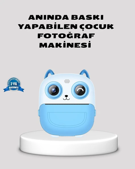 Çocuklar İçin Dijital Kamera Termal Yazıcı 48MP Çift Kamera 1300mAh Batarya MİR76364400 ürün görseli 1