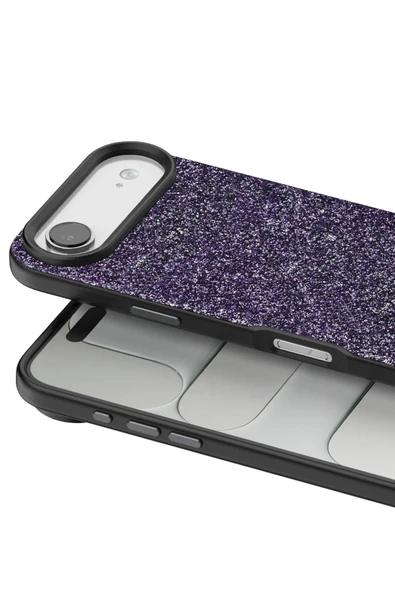 Apple iPhone 17 Air Bright Simli Kapak - Derin Mor-(5796) - Resim 2