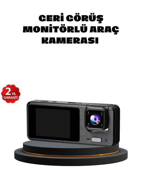 3 Kameralı Araç DVR 1080P Ön + HD Arka + İç Kamera Döngü Kayıt 2’’ Ekran MİR33707938 ürün görseli 1