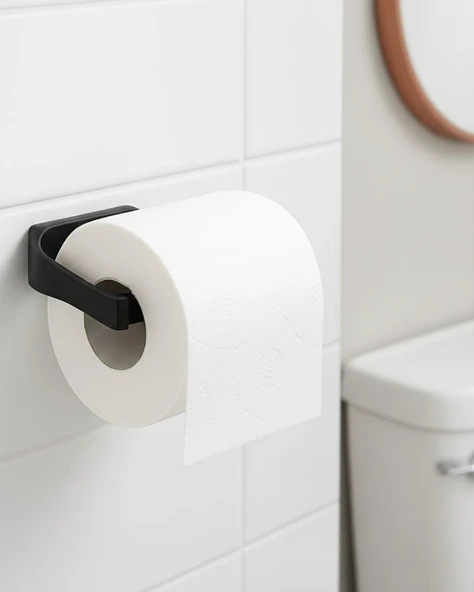 Modern Siyah Tuvalet Kağıtlığı Duvar Tipi Minimal Tasarım Peçetelik MİR65438677 ürün görseli 1