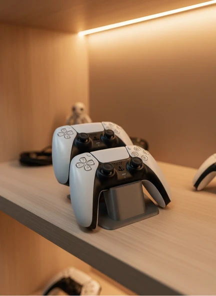 İkili Gamepad Tutucu Antrasit 7x18 cm Oyun Aksesuarı MİR81565978 ürün görseli 1