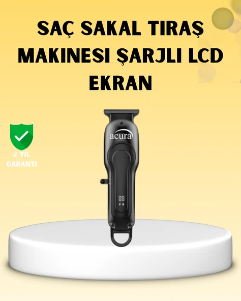 Profesyonel Tıraş Makinesi LCD Ekranlı Turbo Mod ve Güçlü Motor MİR77277549 ürün görseli 1