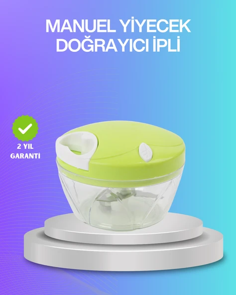 İpli Manuel Doğrayıcı Paslanmaz Çelik Bıçaklı MİR20259346 ürün görseli 1