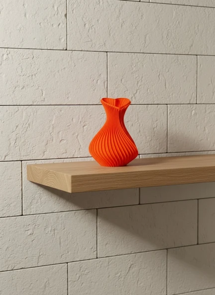 11 cm Turuncu Kalp Formlu Mini Vazo Estetik Dekoratif Obje MİR72618890 ürün görseli 1