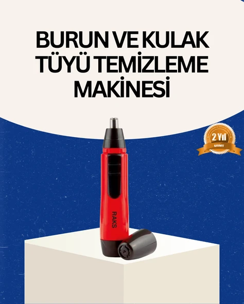 Raks Kırmızı Tüy Temizleme Cihazı Kulak Burun Pilli Ergonomik MİR55177120 ürün görseli 1