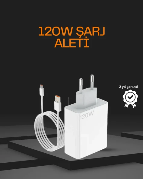 120 Watt Type C Şarj Başlığı Poco X3 X4 X5 Pro Uyumlu MİR83047421 ürün görseli 1