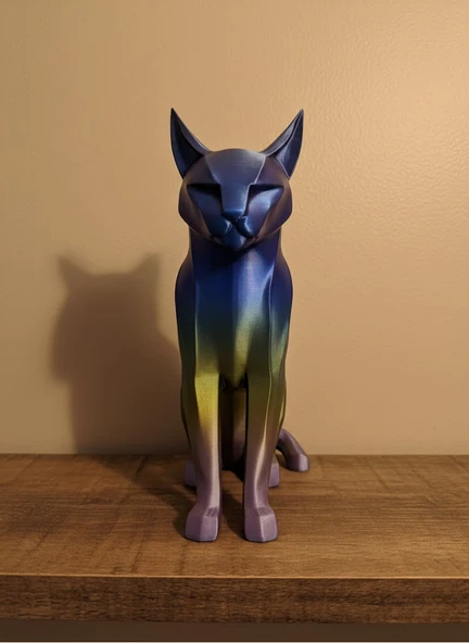 Koyu Rainbow Kedi Biblo Modern Salon ve Raf Dekoru MİR55569958 ürün görseli 1