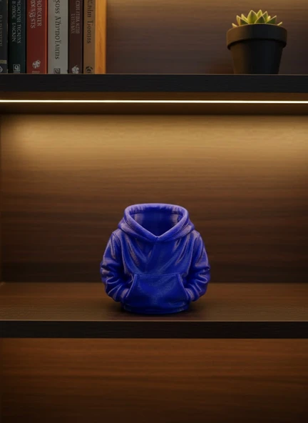 Dekoratif Lacivert Hoodie Kalemlik 10x10 cm MİR43969752 ürün görseli 1