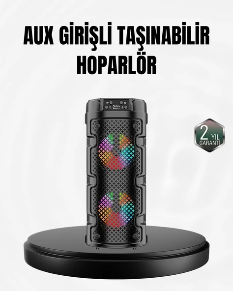 Kablosuz Stereo Hoparlör USB + SD Kart + AUX Destekli Bluetooth 5.0 MİR14819809 ürün görseli 1
