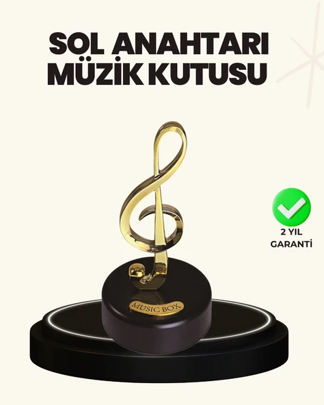 Dönen Sol Anahtarı Figürlü Müzik Kutusu Şık Hediyelik Dekor MİR35365494 ürün görseli 1