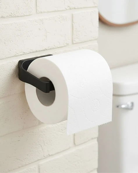 Duvara Monte Siyah Peçetelik Minimal Banyo Aksesuarı MİR19221967 ürün görseli 1