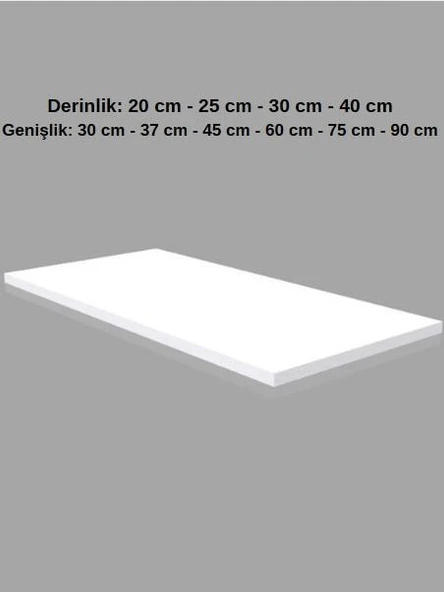 1 Adet Ahşap Raf - Suntalam Tekli Raf  Kızıl 20x37 cm ürün görseli 1