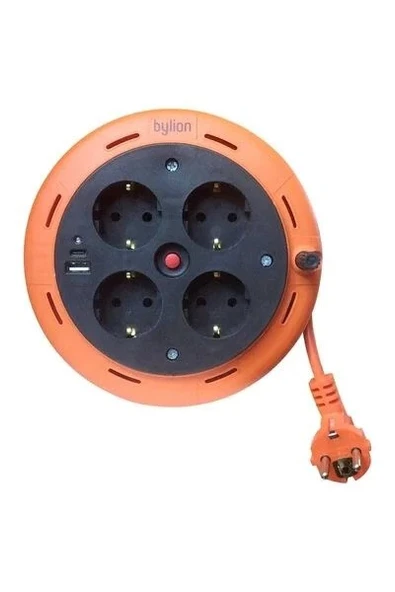 Bylion PHE-05310-F 3X1 5m Uzatmalı Kablo Makarası ürün görseli 1