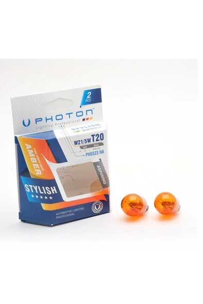 T20 21/5w 12v Uyumlu Çift Devre Naturel Amber Turuncu Ph5523 Na ürün görseli 1