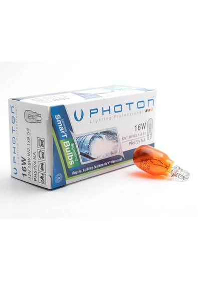 W16w 12v Amber Dipsiz Ampul 10 Adet Ph5724 A ürün görseli 1