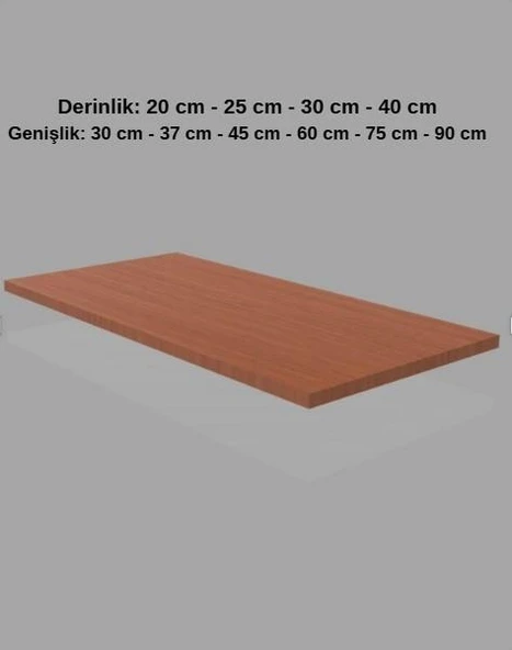 1 Adet Ahşap Raf - Suntalam Tekli Raf  Bambu 25x75 cm - Resim 4