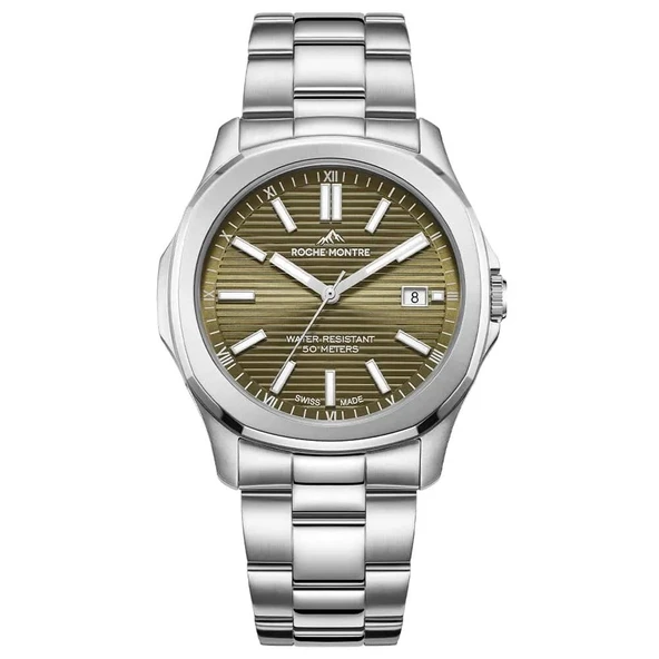 ROCHE MONTRE RMG6005-04 SWISS MADE SAFİR CAM ÇELİK ERKEK KOL SAATİ ürün görseli 1