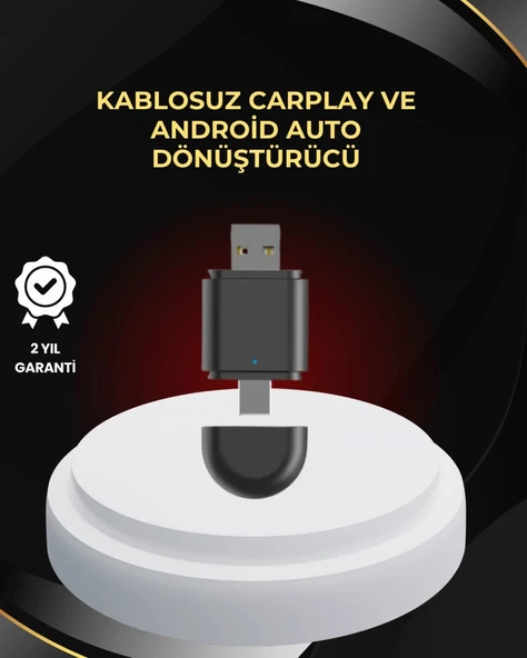 Kablosuz Carplay Ve Android Auto Dönüştürücü – Usb-a & Type-c Girişli Akıllı Adaptör ürün görseli 1