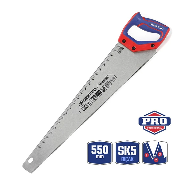 WORKPRO WP215012 550mm SK5 11 TPI Ağır Hizmet Tipi El Testeresi ürün görseli 1