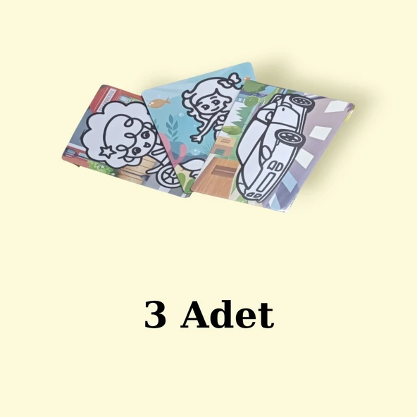 Kum Boyama Seti 3 Adet A4 Boyutunda (27x20 ) ürün görseli 1