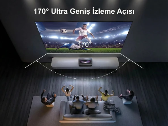 Proscreen Pro Serisi 234x132 cm ALR Fixed Frame Perde - Resim 2