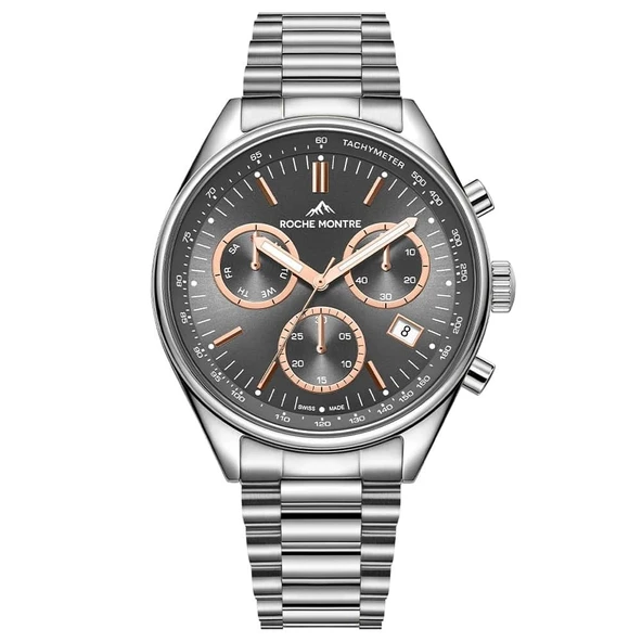ROCHE MONTRE RMG6011-05 SWISS MADE SAFİR CAM ÇELİK ERKEK KOL SAATİ ürün görseli 1