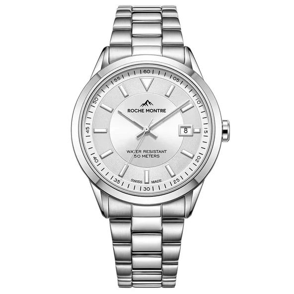 ROCHE MONTRE RMG6007-01 SWISS MADE SAFİR CAM ÇELİK ERKEK KOL SAATİ ürün görseli 1