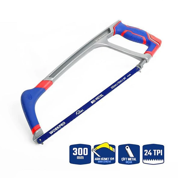 WORKPRO WP215027 300mm BI-METAL 24 TPI Ağır Hizmet Tipi Demir Testeresi ürün görseli 1