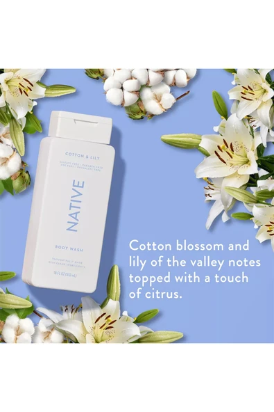 Native Cotton & Lily Duş Jeli 532ML - Resim 5