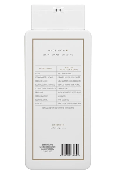 Native Sandalwood & Shea Butter Duş Jeli 532ML - Resim 2