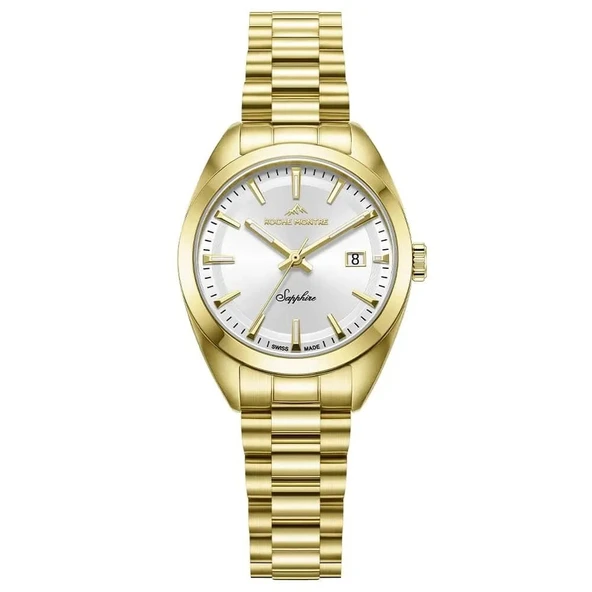 ROCHE MONTRE RML5011-07 SWISS MADE SAFİR CAM ALTIN KAPLAMA KADIN KOL SAATİ ürün görseli 1