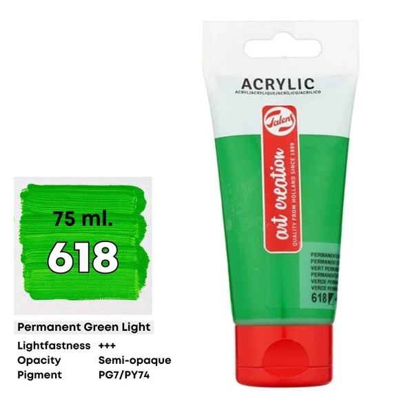 Art Creation Akrilik Boya 75ml 618 Permanet Green Light - Resim 2