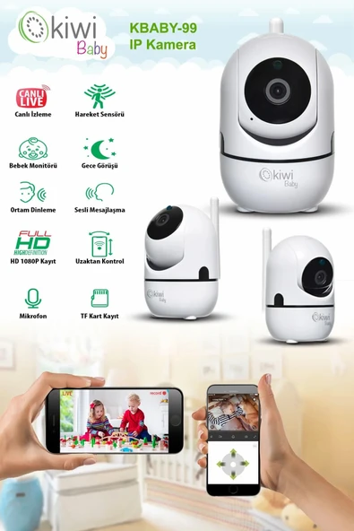 Kiwi Baby KBABY 99 Full HD Bebek IP Wi-Fi Güvenlik Kamerası ürün görseli 1