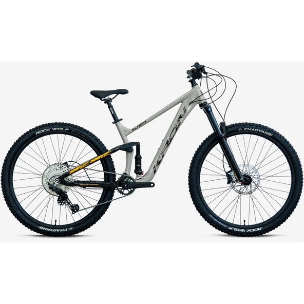 EL NINO - 29" MTB Full Sus. - 425mm - 11 Vites - H.Disc - Bej-Siyah / Sarı ürün görseli 1