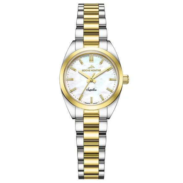 ROCHE MONTRE RML5003-01 SWISS MADE SAFİR CAM ALTIN KAPLAMA KADIN KOL SAATİ ürün görseli 1