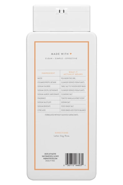 Native Toasted Vanilla & Honey Duş Jeli 532ML - Resim 2