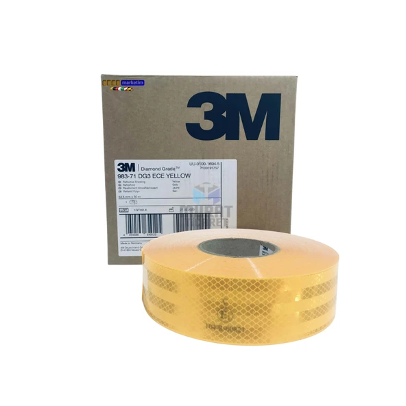 3M 983 Sarı Petekli Reflektif Şerit Bant 55 mm x 50 mt ürün görseli 1