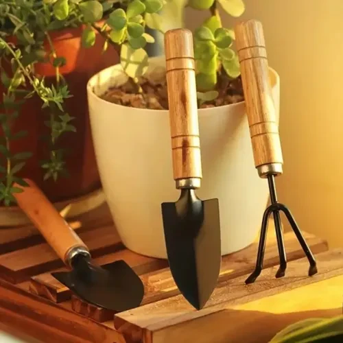 Portatif Mini Kazma, Kürek ve Tırmık Seti ürün görseli 1