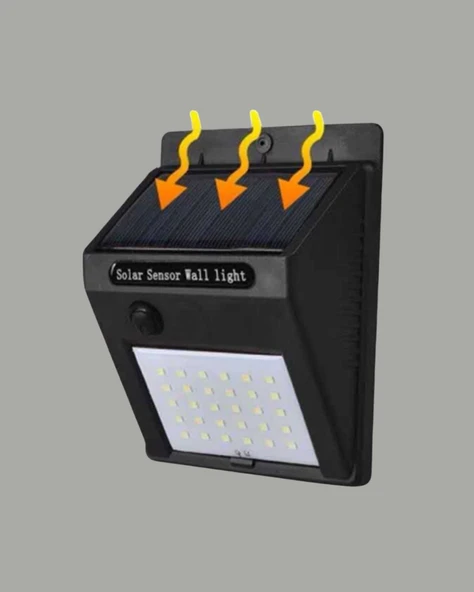 Sensörlü 20 LED Solar Duvar Lambası 3 Metre Algılama Mesafesi - Resim 5