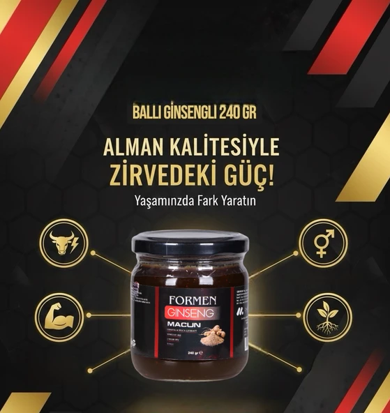 Formen Panax Çakşır Otlu Ginseng Macun Plus Bitkisel Karışım Kuvvet Macun Kavanoz (240 Gr) ürün görseli 1