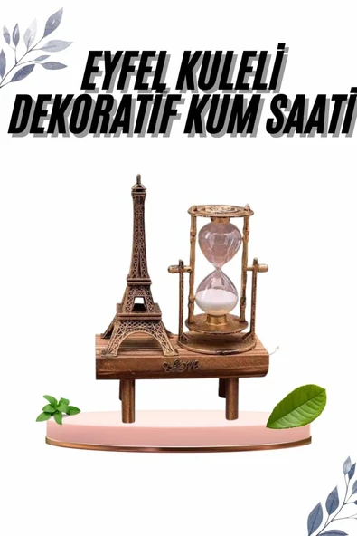 Paris Eyfel Kulesi Hediyelik Eyfel Retro Kum Saati Dekoratif Eşya ürün görseli 1