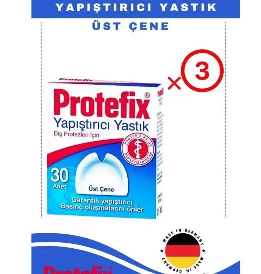 Protefix Yapıştırıcı Yastık Üst Çene 30 Adet 3'Lü PAKET (SKT:01/2027) ürün görseli 1