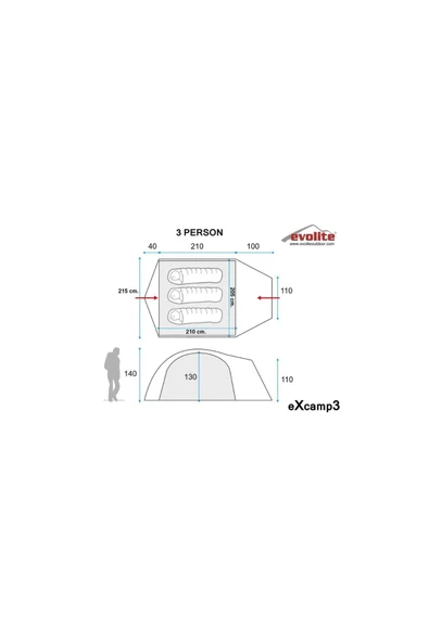 Evolite Excamp 3 Pro Çadır - 4 Mevsim - Resim 4