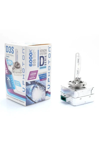 D3S 6000K Beyaz Xenon Ampul +%50 Fazla Işık ürün görseli 1
