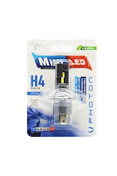 Mini H4 16000 Lumens 12-24v Compact Led ürün görseli 1