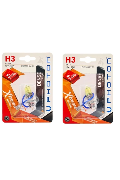 H3 Xtreme Yellow Limon Sarısı Far Ampülü Takımı (2 Adet) ürün görseli 1