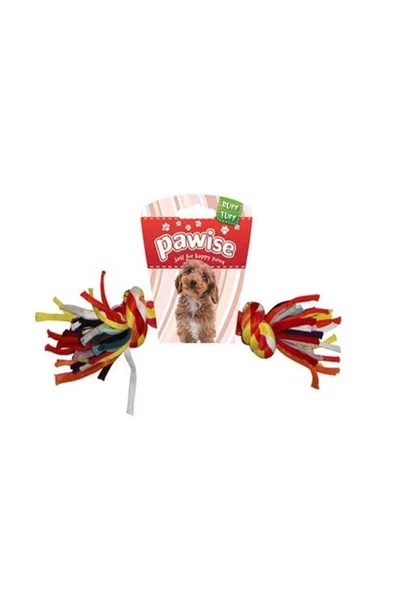 Pawise Renkli Düğümlü İp Kemik 22 Cm ürün görseli 1