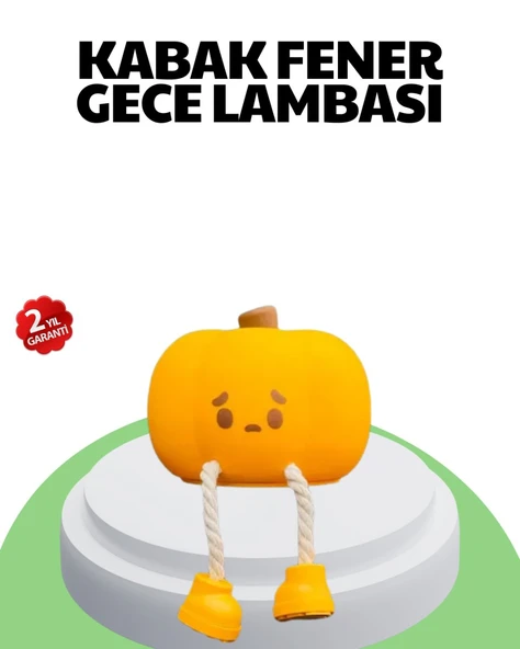 Şarjlı Pumpkin LED Masa Lambası Zamanlayıcılı Dokunmatik ürün görseli 1