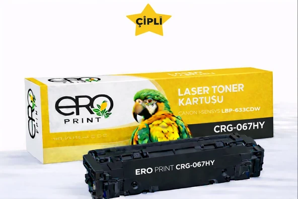 Canon LBP-633Cdw Muadil Toner - 3100 Sayfalık - Çipli Sarı Toner ürün görseli 1