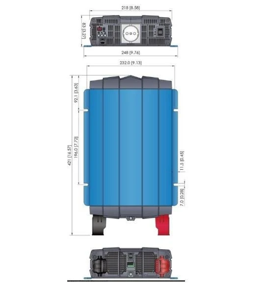 48V 1000W (Rack Mounth) Tam Sinüs Inverter, Cotek - Resim 2